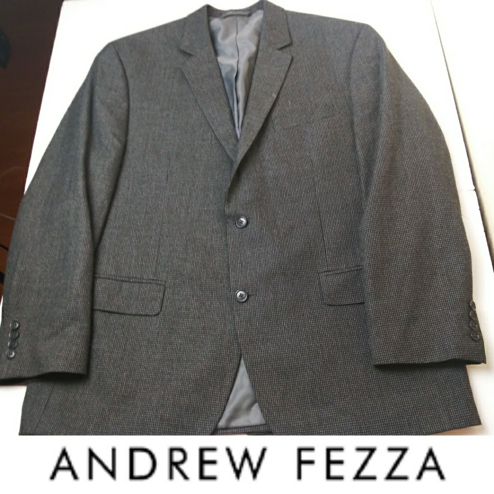 Andrew Fezza Macy's Gray Lined 44R Blazer